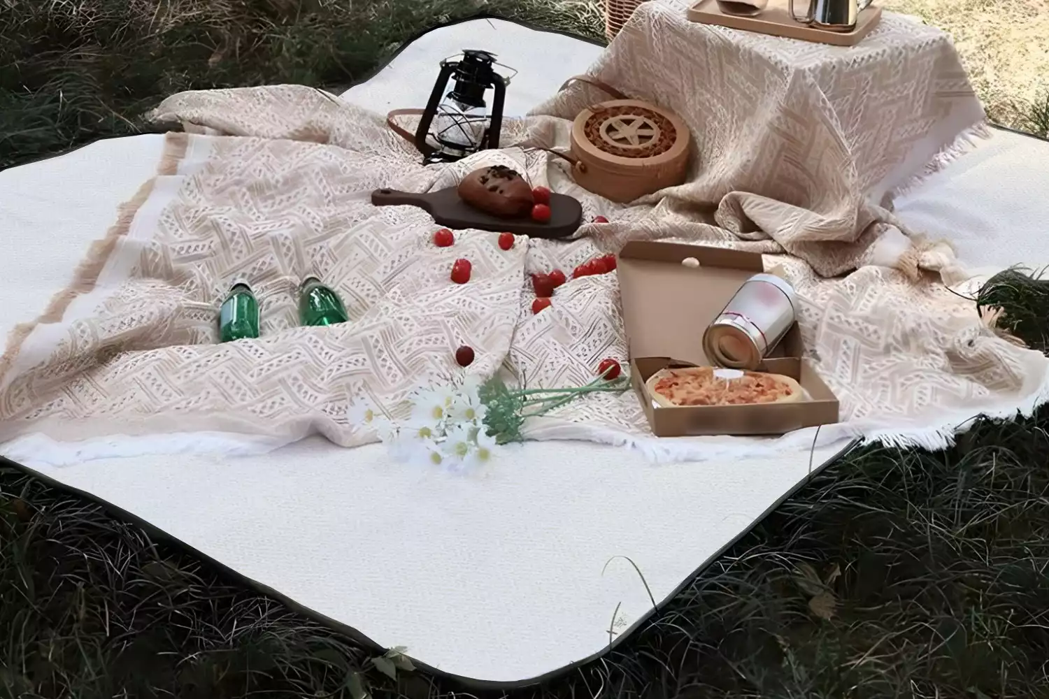 garden party picnic blanket